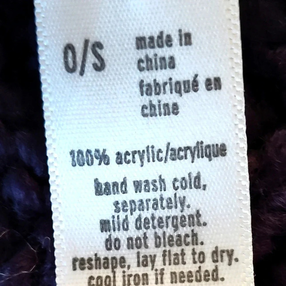 NWT Nordstrom Navy Blue Cable Knit Sweater Scarf Wrap with Fringe - Picture 7 of 7